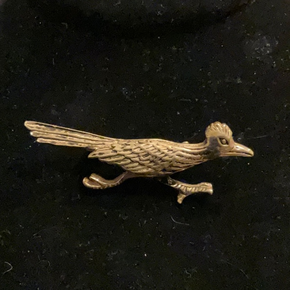 Vintage Roadrunner Bird Gold Tone Pin